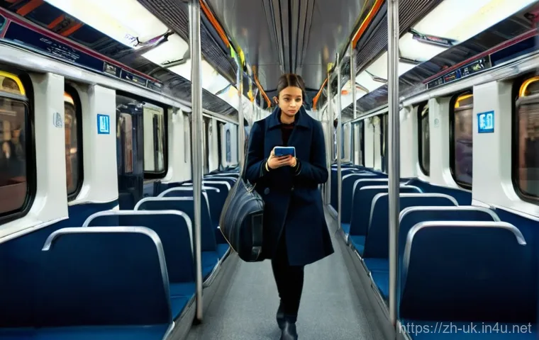 영국에서 발생한 사건 사고 - Image Prompt 1: Vigilant Commuter in London Underground**