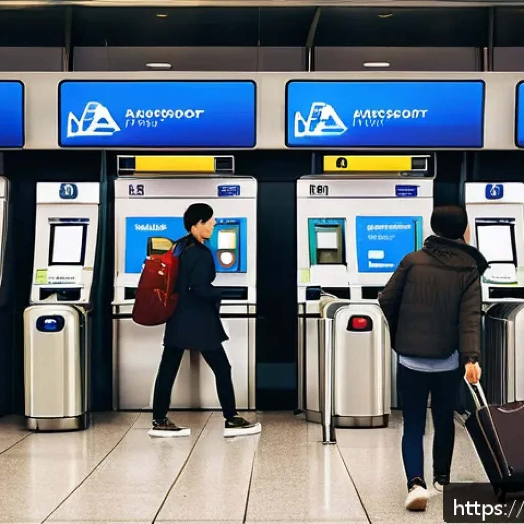 비자 없이 영국 여행 가능한 국가 - A vibrant airport scene showing diverse international travelers from Europe and Asia happily passing...