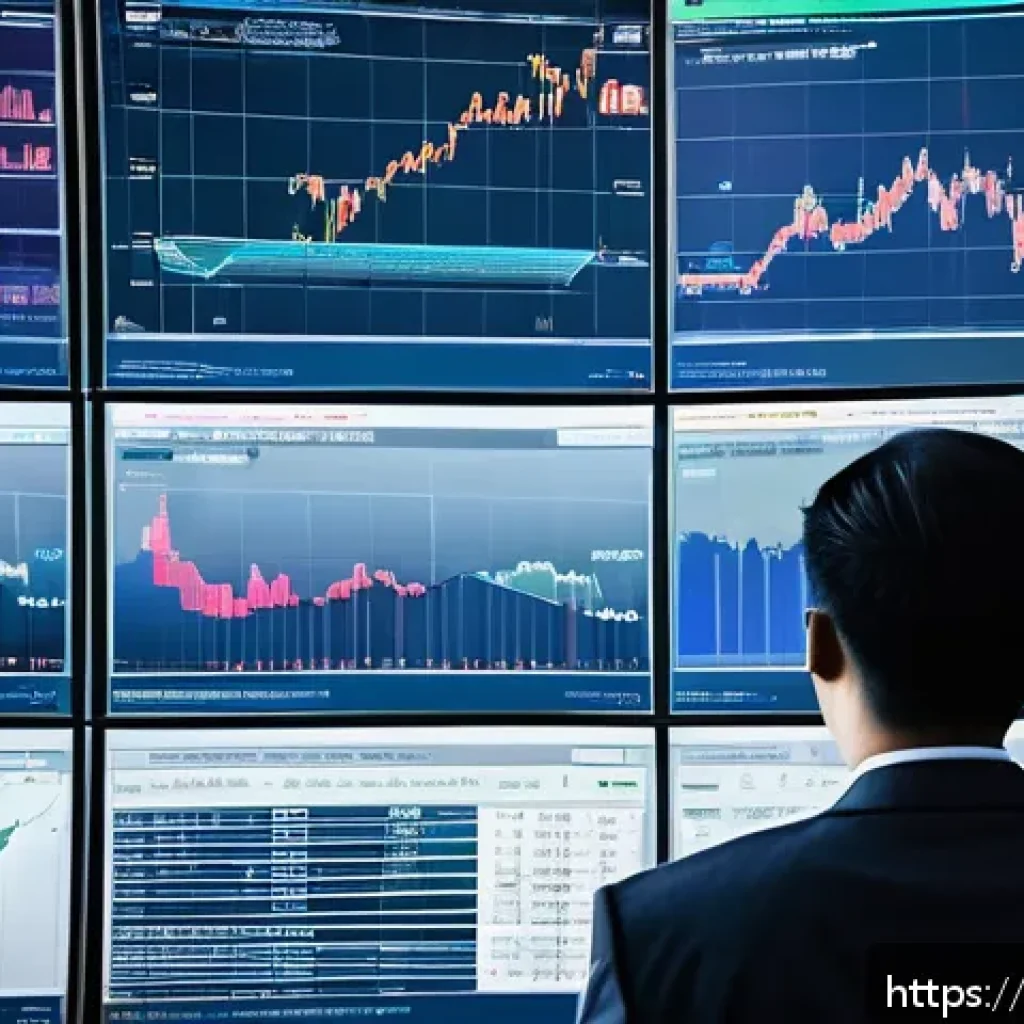 영국의 금융 위기 사례 - A detailed digital illustration of a modern financial office environment during a crisis, featuring ...